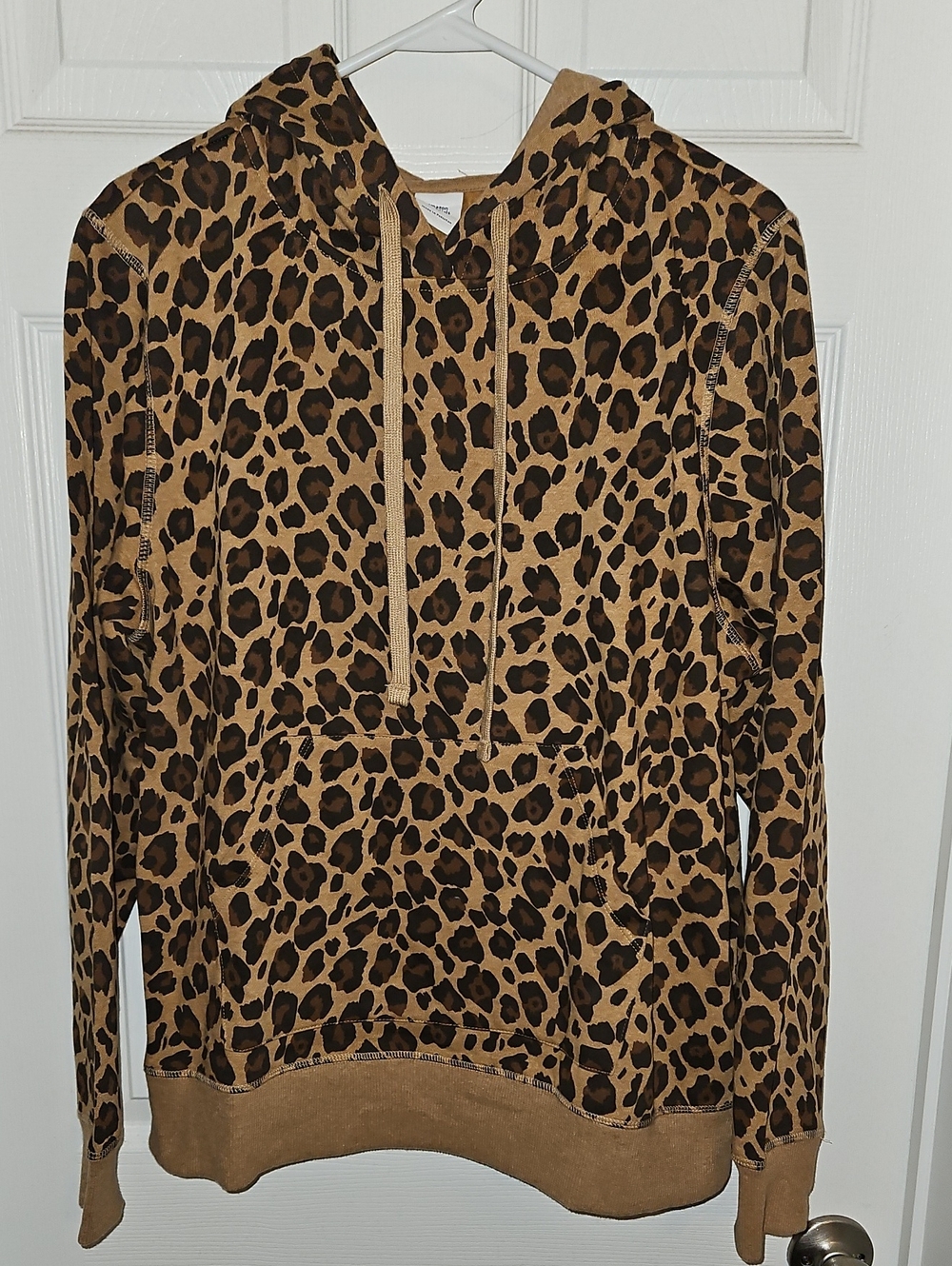 Amazon Essentials Leopard Print Hoodie in Brown and Black